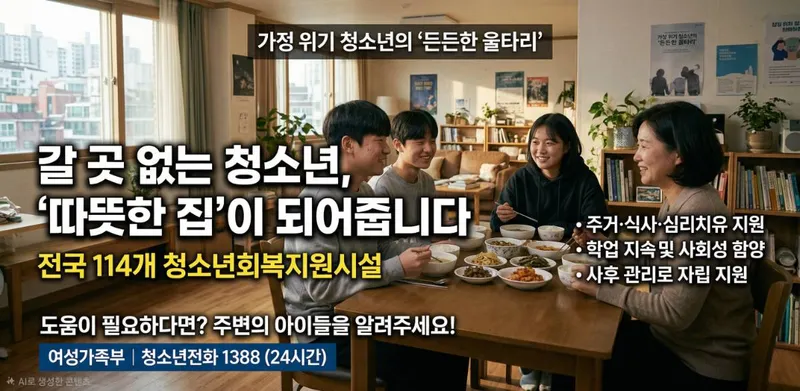 방황하는 청소년의 두 번째 집, 청소년회복지원시설이 내미는 따뜻한 손길