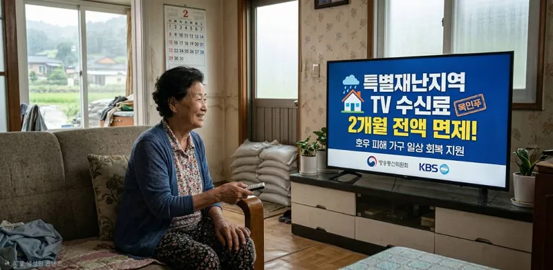 호우 피해로 시름 깊은 주민 위해 TV수신료 2개월 면제 지원
